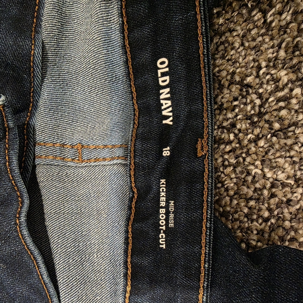 Old Navy Dark Blue Mid-Rise Jeans